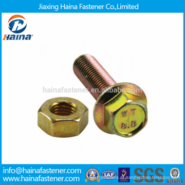 DIN6921 Stock Grade 8.8 Cor Zinco chapeado hexagonal Flange parafuso